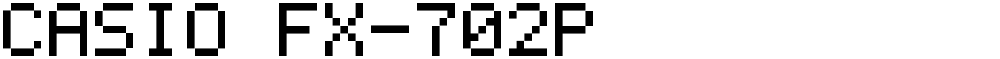 Casio FX-702P