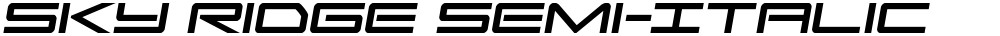 Sky Ridge Semi-Italic