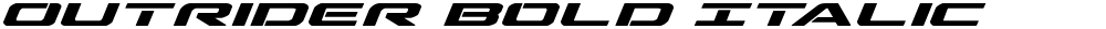 Outrider Bold Italic