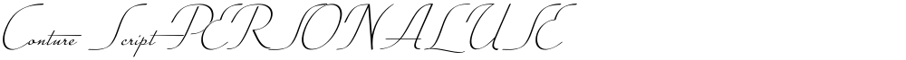 Conture Script PERSONAL USE