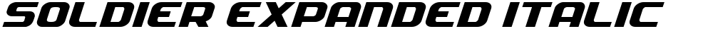Soldier Expanded Italic