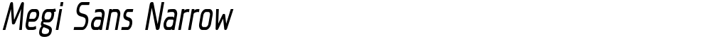 Megi Sans Narrow