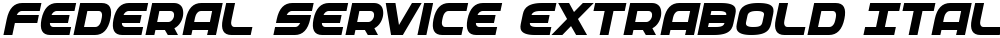 Federal Service ExtraBold Italic