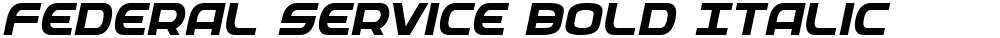 Federal Service Bold Italic