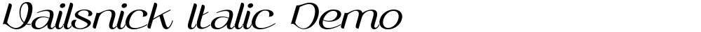 Vailsnick Italic Demo 