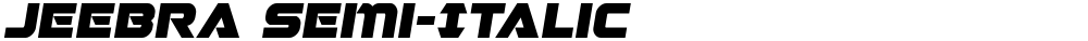 Jeebra Semi-Italic