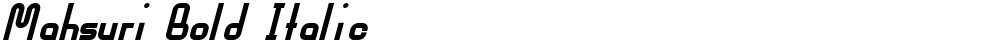 Mahsuri Bold Italic