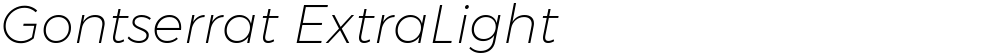 Gontserrat ExtraLight