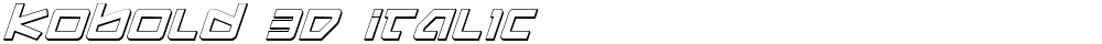Kobold 3D Italic