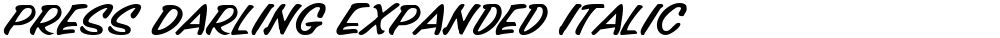 Press Darling Expanded Italic