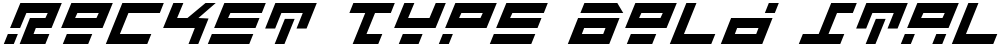 Rocket Type Bold Italic