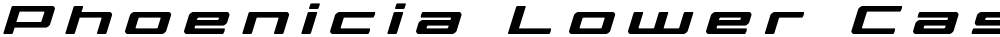 Phoenicia Lower Case Ttitle Italic