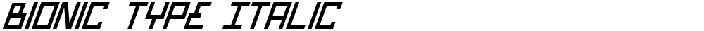 Bionic Type Italic