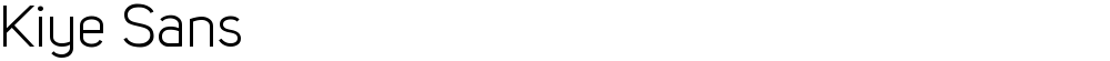 Kiye Sans