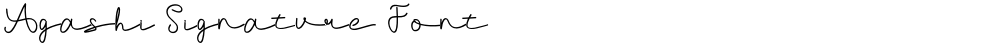 Agashi Signature Font