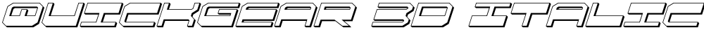 QuickGear 3D Italic