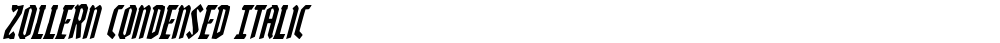 Zollern Condensed Italic
