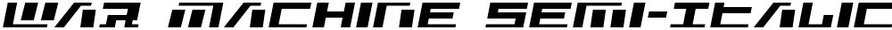 War Machine Semi-Italic