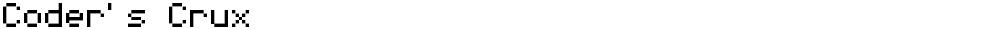 Coder's Crux