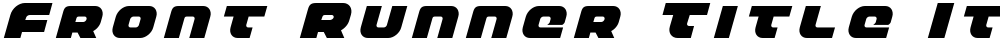 Front Runner Title Italic
