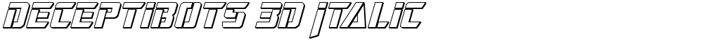 Deceptibots 3D Italic