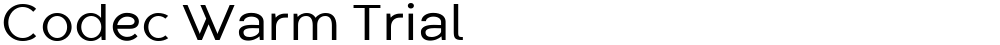 Codec Warm Trial