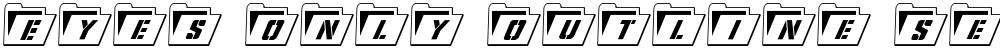 Eyes Only Outline Semi-Condensed Italic