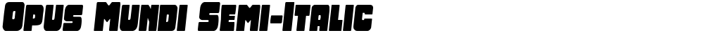 Opus Mundi Semi-Italic