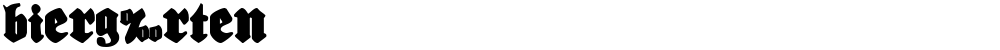 Bierg‰rten