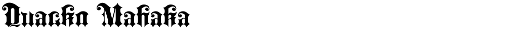 Quacko Mahaka