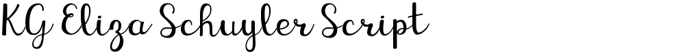 KG Eliza Schuyler Script