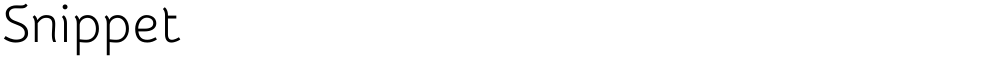 Snippet