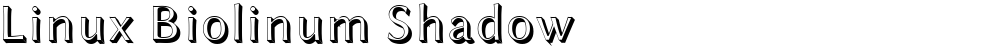Linux Biolinum Shadow