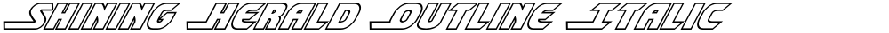 Shining Herald Outline Italic