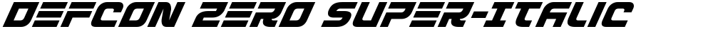Defcon Zero Super-Italic