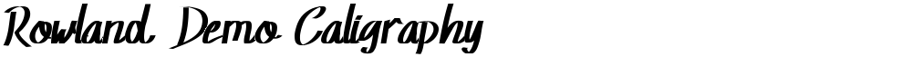 Rowland Demo Caligraphy