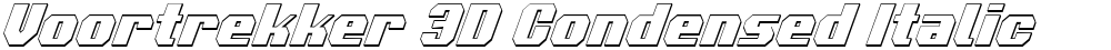 Voortrekker 3D Condensed Italic