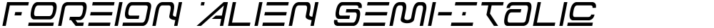 Foreign Alien Semi-Italic