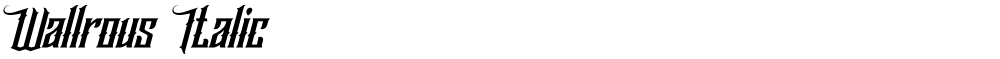 Wallrous Italic