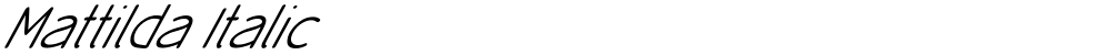 Mattilda Italic