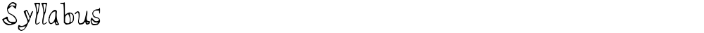 Syllabus