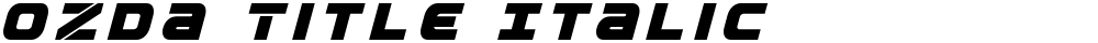 Ozda Title Italic