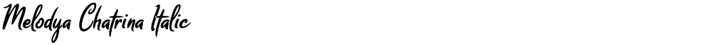 Melodya Chatrina Italic