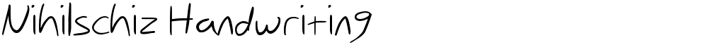 Nihilschiz Handwriting