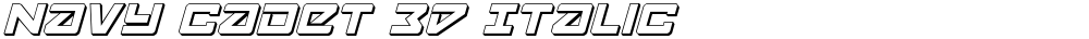 Navy Cadet 3D Italic