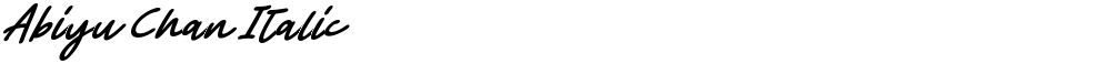 Abiyu Chan Italic
