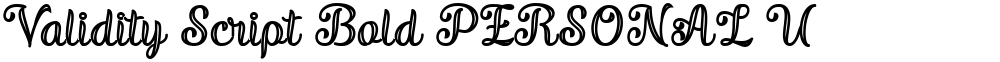 Validity Script Bold PERSONAL U
