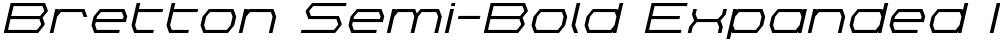 Bretton Semi-Bold Expanded Italic