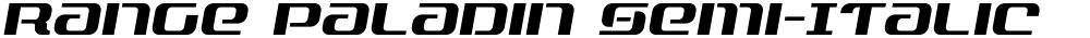 Range Paladin Semi-Italic