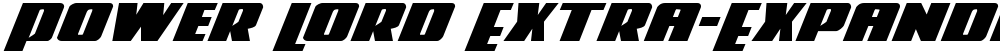 Power Lord Extra-Expanded Italic